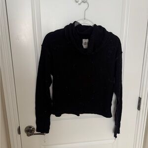 We The Free Black Cowl Neck Sweater